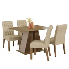 MADESA - Juego de Comedor Gisele con 4 Sillas