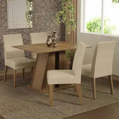 MADESA - Juego de Comedor Agnes con 4 Sillas