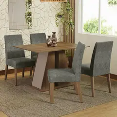 MADESA - Juego de Comedor Agnes con 4 Sillas