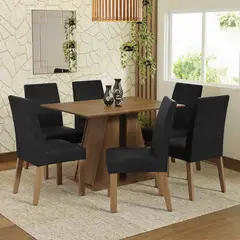 MADESA - Juego de Comedor Cheryl con 6 Sillas Oxford