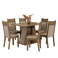 MADESA - Juego de Comedor Beverly con 6 Sillas