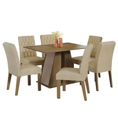 MADESA - Juego de Comedor Fabiana con 6 Sillas