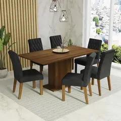 MADESA - Juego de Comedor Hanna con 6 Sillas Oxford