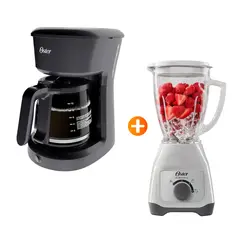 OSTER - Combo Cafetera 4 tazas Licuadora 550W DIAL Blanca