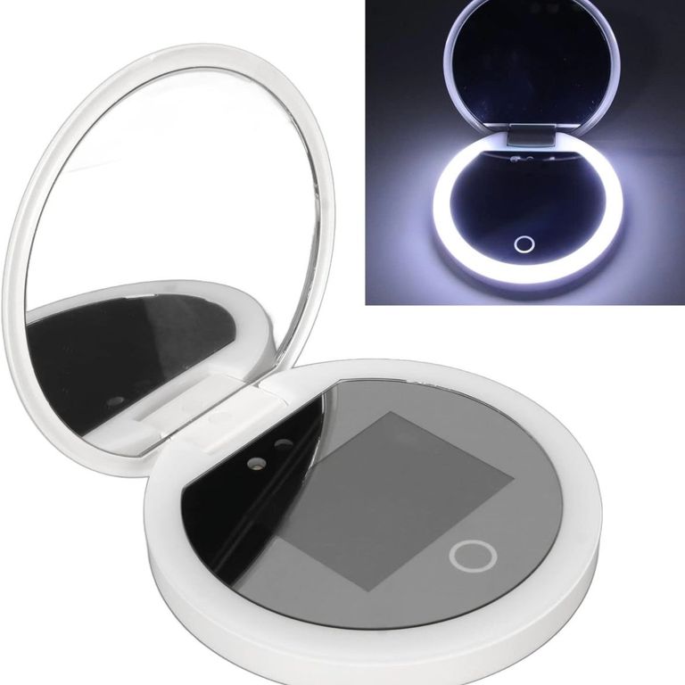 Espejo Compacto Con Cámara Uv Para Prueba De Protector Solar