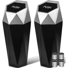 CARJOLLITY - 2 Tacho De Basura Con Tapa Auto Camioneta Cocina Escritorio