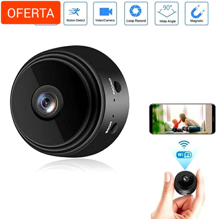 MINI CAMARA ESPIA MAGNETICA WiFi HD 1080P GRABA NIÑERA