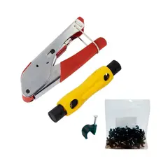 WESTOR - Kit Alicate Ponchador + Pelador + Grapas MIHABA-WHG3