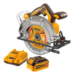 INGCO - Sierra circular inalambrica 6 ½" bateria 4ah y cargador
