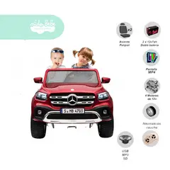 GENERICO - Carrito a Batería para niño Camioneta X CLASS color Rojo