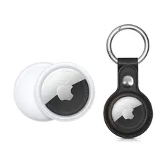 APPLE - AirTag Pack 1 Und + Llavero porta airtag negro