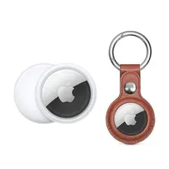 APPLE - AirTag Pack 1 Und + Llavero porta airtag marron
