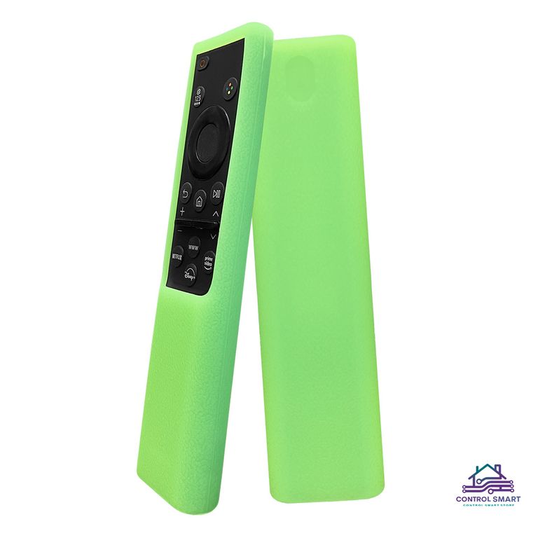 Funda Protector Para Control Samsung Qled Planito Verde Fluor
