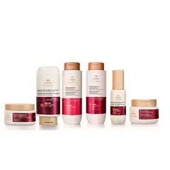 NATURA - KIT Lumina Tratamiento Completo Reconstrucción Cabellos Dañados 5 Productos