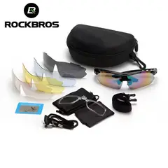 ROCKBROS - Gafas de sol polarizados uv400 c/ 05 lentes itercambiables