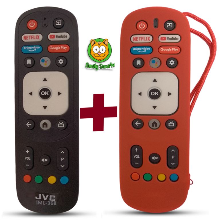 Control Remoto para Jvc Smart Tv RM-C3287 + Funda Silicona Roja