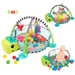 IDEAL - Gimnasio de Bebe Didáctico 3 en 1 con Pelotas Tortuga