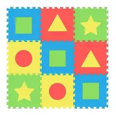 GENERICO - Alfombra EVA Formas 9 Piezas 31.5 x 31.5 cm