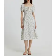 ZIMRAHYG - Mujer Floral Elegante Casual Vestidos De Manga Corta