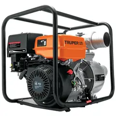 TRUPER - Motobomba autocebante a gasolina 15 HP salida 4" ,