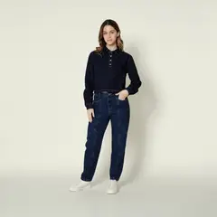 EXIT - Blusa Teofila Azul2 Mujer