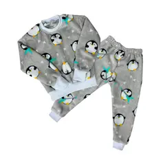 MELLOW - PIJAMA FELPA PINGUINO GRIS_.