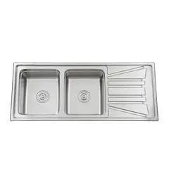 XM - LAVADERO DE COCINA 2POZAS CON ESCURRIDERO WDA12050J-C