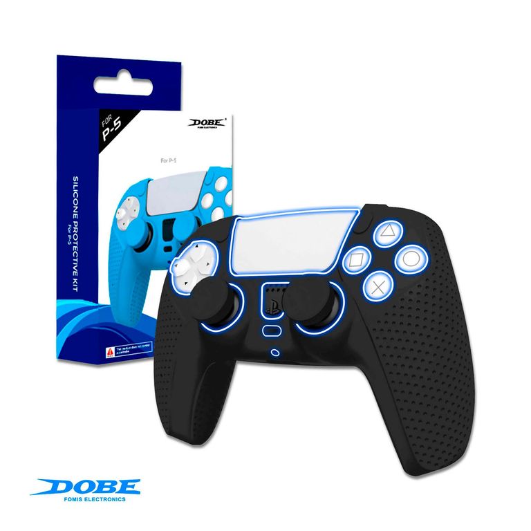 Funda De Silicona Protectora Para Mandos Ps5 Con Grip Negro