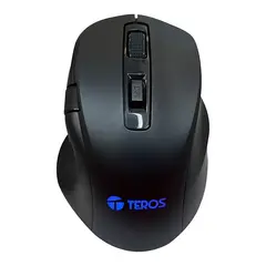 TEROS - Mouse TE-5168N Óptico Triple Bluetooth USB 6400 DPI RGB Negro
