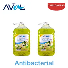 AVAL - Jabón líquido antibac.galón 5L vainilla AVAL. Pack 2 galones