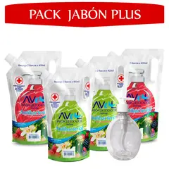 AVAL - Pack Jabón Plus Jabón líq antib eucalipto+frutos rojos