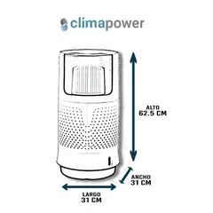 GENERICO - Enfriador de Aire Portátil ecológico 3 velocidades – cpw10 – Blanco