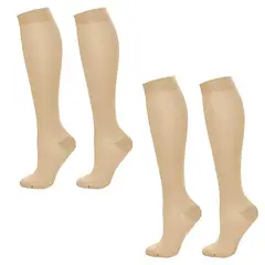 GENERICO - Pack 2 Pares Medias Compresión Para Venas Varicosas 15-20Mmhg