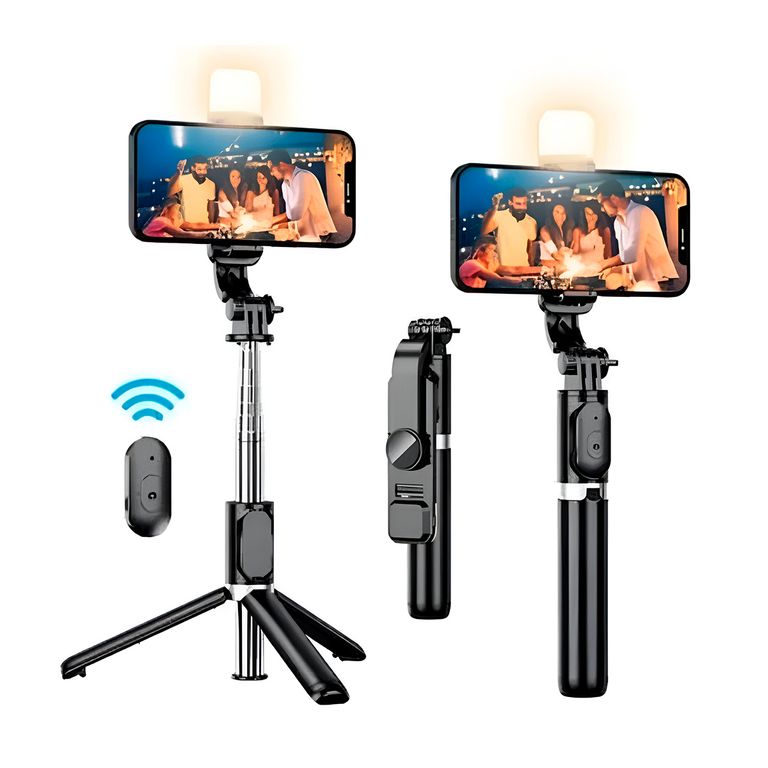 Palo Selfie Stick Con Mando Bluetooth y Trípode
