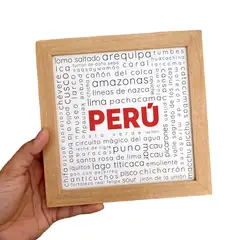 CASA PIZARRO - Cuadro "PERU" 17 x 17 cm