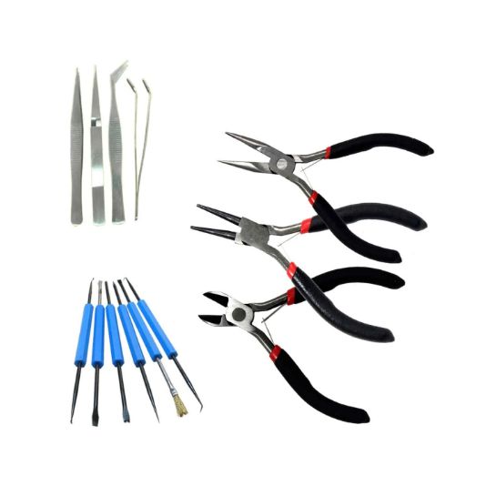 Kit Alicates + Pinzas + Accesorios de Limpieza MIHABA-MIY039-3