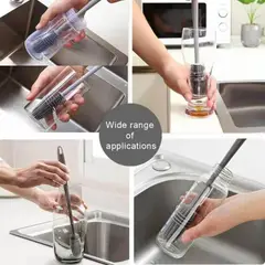 GENERICO - 3 Uni Cepillo Silicona Limpia Botellas Tomatodo Vaso