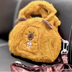 GENERICO - CARTERA CAPIBARA DE FELPA MARRON