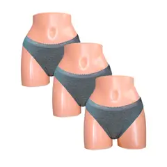 SWEET COTTON - Pack x3 Bikini Plomo