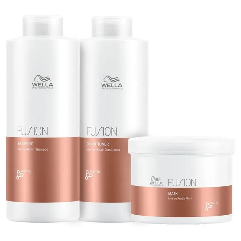 FUSION – Trío Shampoo 1L + Conditioner 1L + Mask 500 ml
