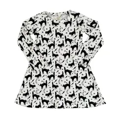 RED CARROT - Vestido blanco con dibujos de gatos