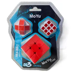 MOYU - Pack x3 Cubos de Rubik 3x3 + Serpiente de Rubik