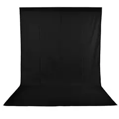 WEIFENG - Fondo de tela muselina 3x3m aprox Negro