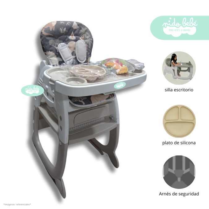 Silla De Comer convertible en Carpeta Kitty dark