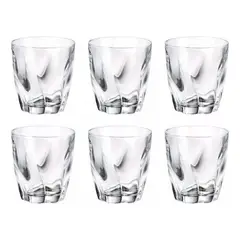 INSPIRA - Set x6 vasos de vidrio elegante