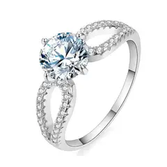 LA TIENDA 88 JOYAS Y ACCESORIOS - La Tienda 88 - Anillo De Compromiso Mujer Bañado Oro 18k - Blanco