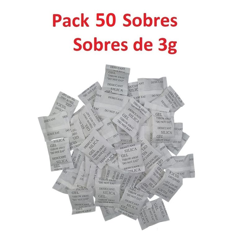 Silica Gel Sobre 3g x 50 sobres Original Sellada