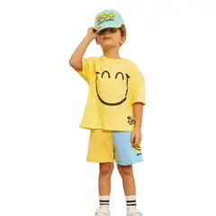 DENISASAA - Camiseta para niño traje infantil de puro algodón de manga corta_.