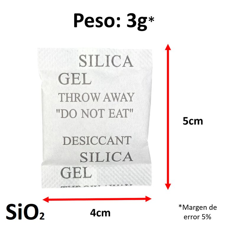 Silica Gel Sobre 3g x 1000g Original Sellada