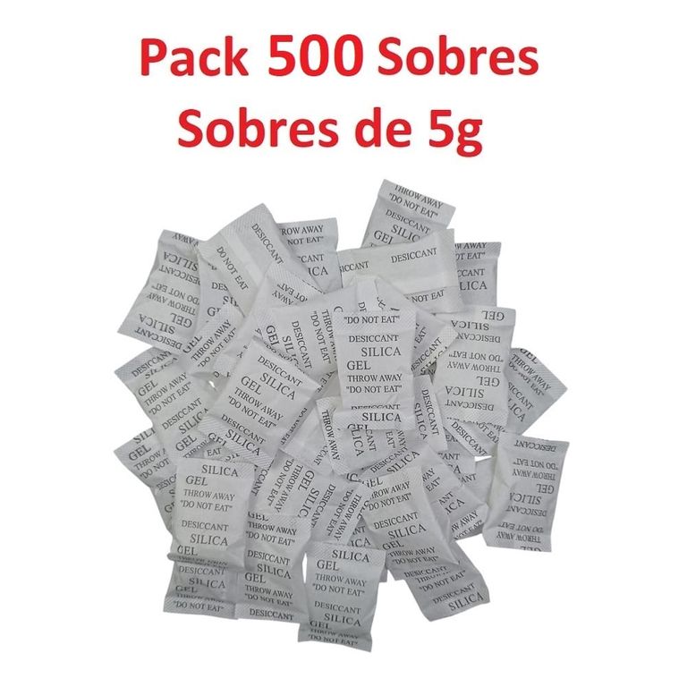 Silica Gel Sobre 5g x 500 sobres Original Sellada